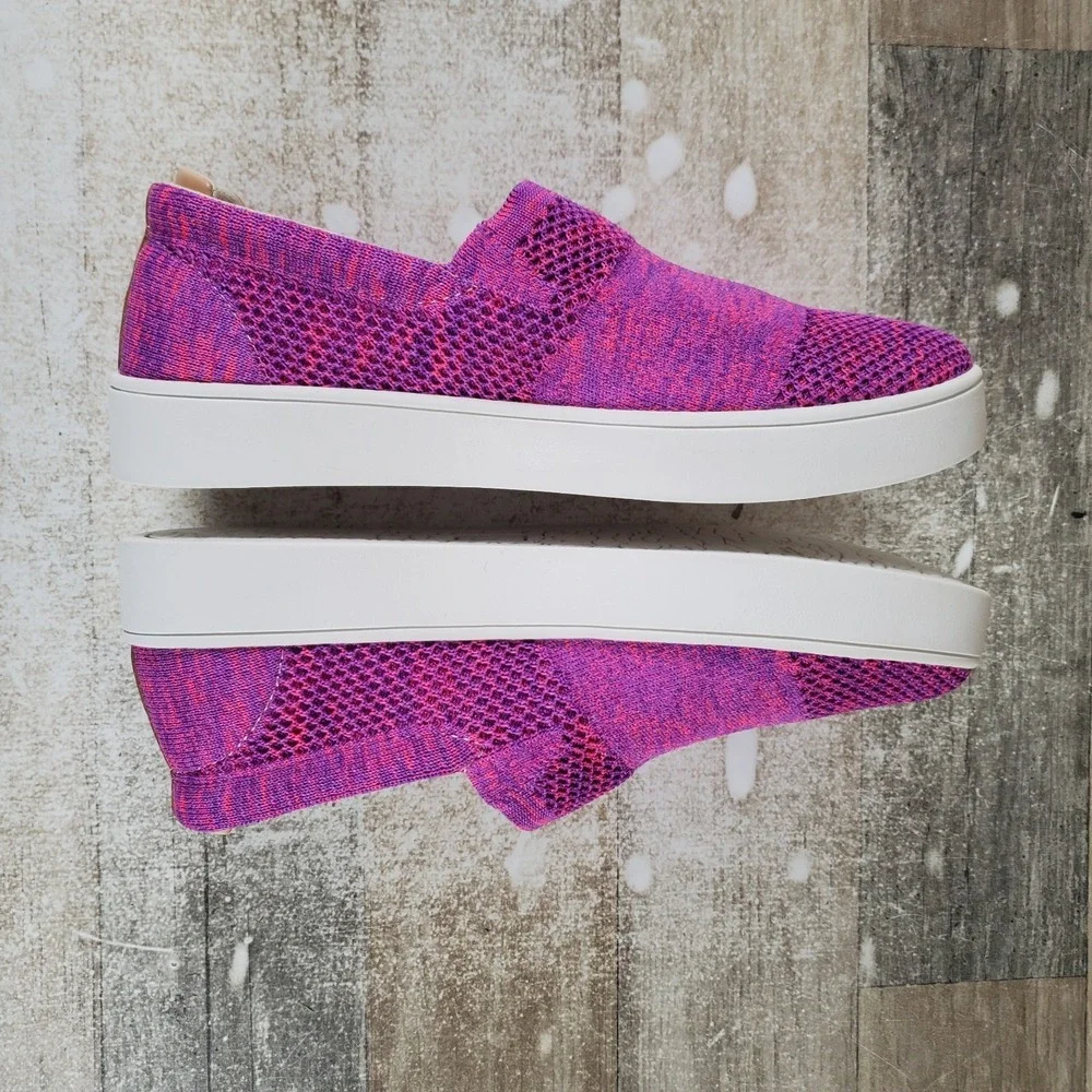 Spenco Bahama Womens Shoes Sz 6.5 W Blush Coastal Knit Cushioned Slip-On Sneaker